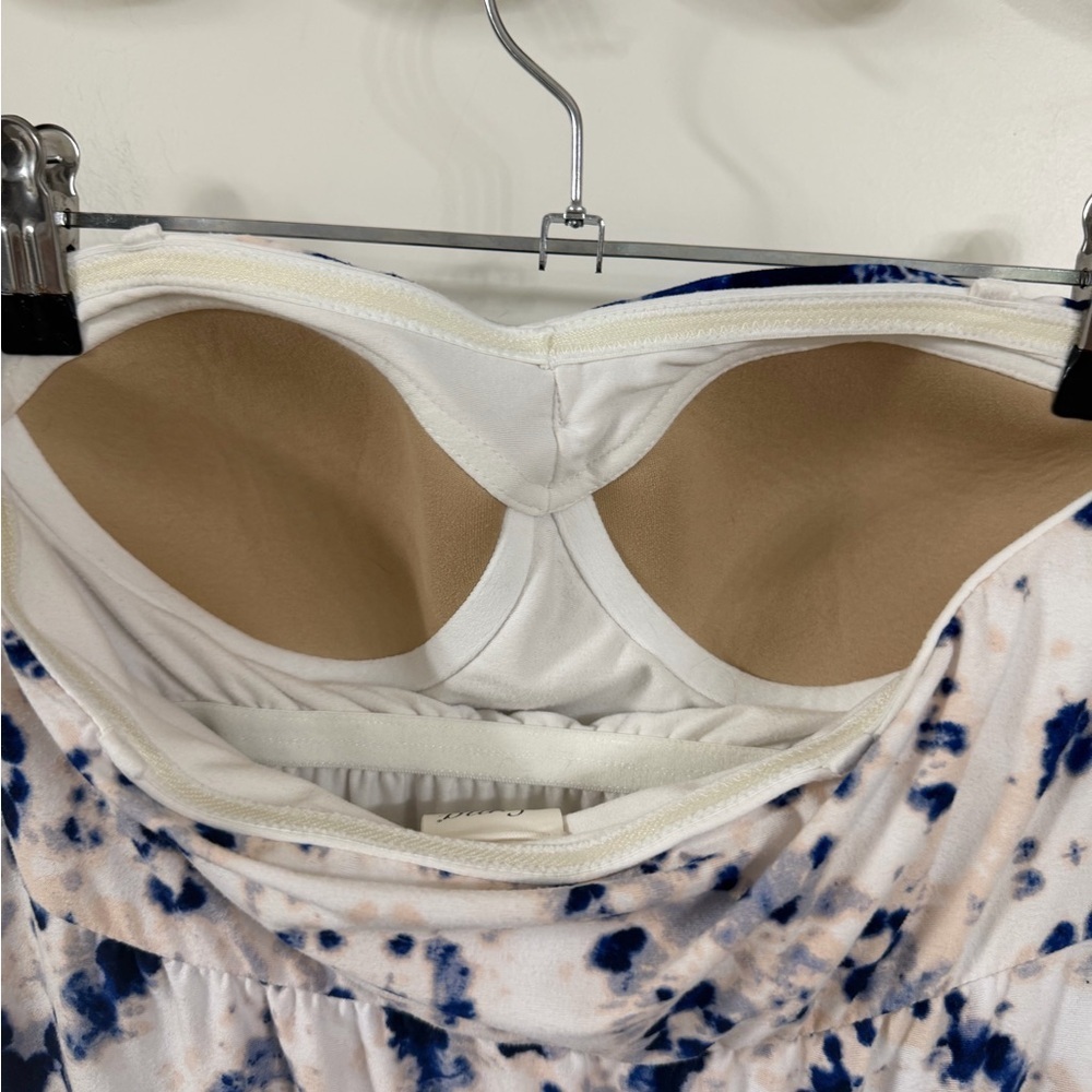 Soma Strapless Blue and White Dress - Picture 3 of 6